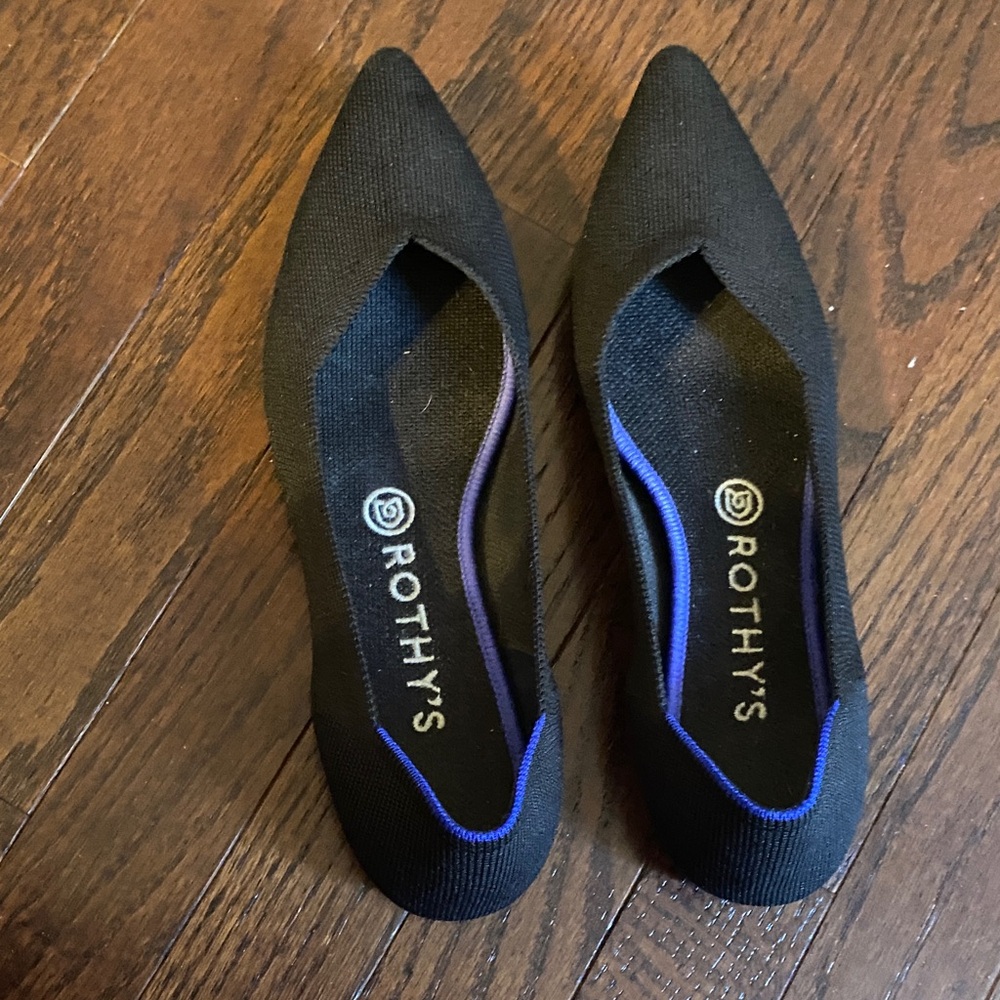 Rothy's Black The Point Women's Flats size 8.5